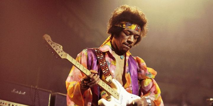 Foto van Jimi Hendrix.
