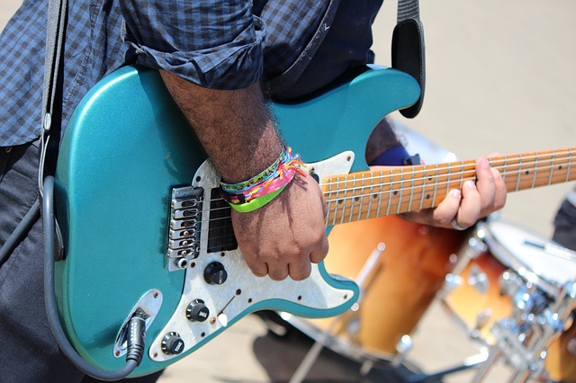 Foto van een solid body Gitaar.